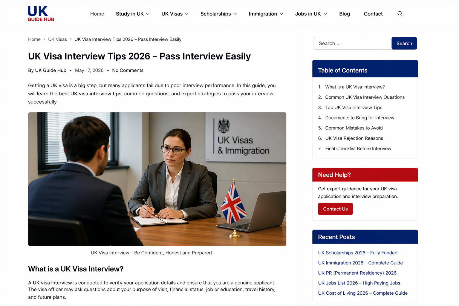 UK Visa Interview Tips 2026 – Pass Interview Easily