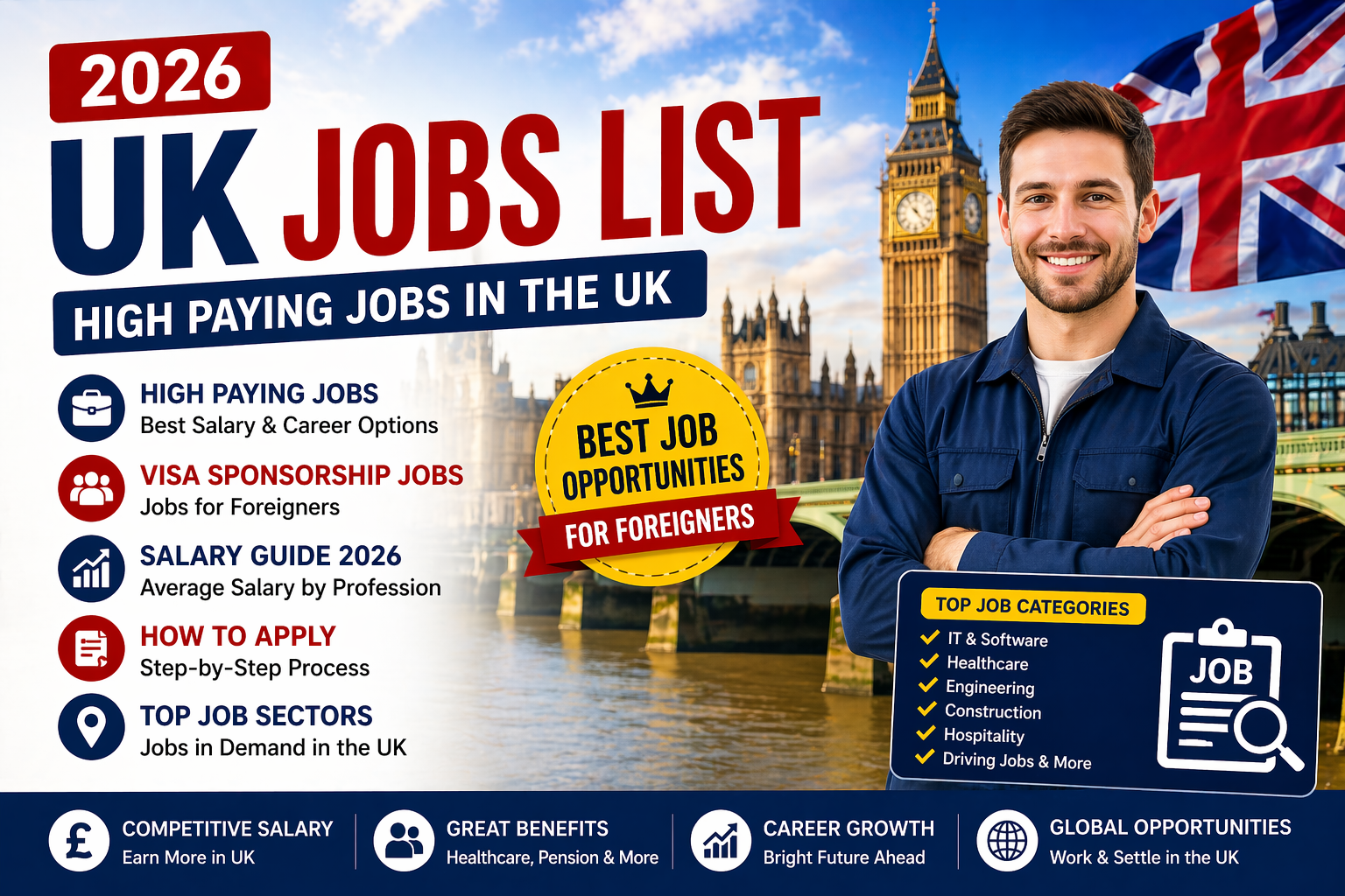 UK Jobs List 2026 – High Paying Jobs & Salary Guide