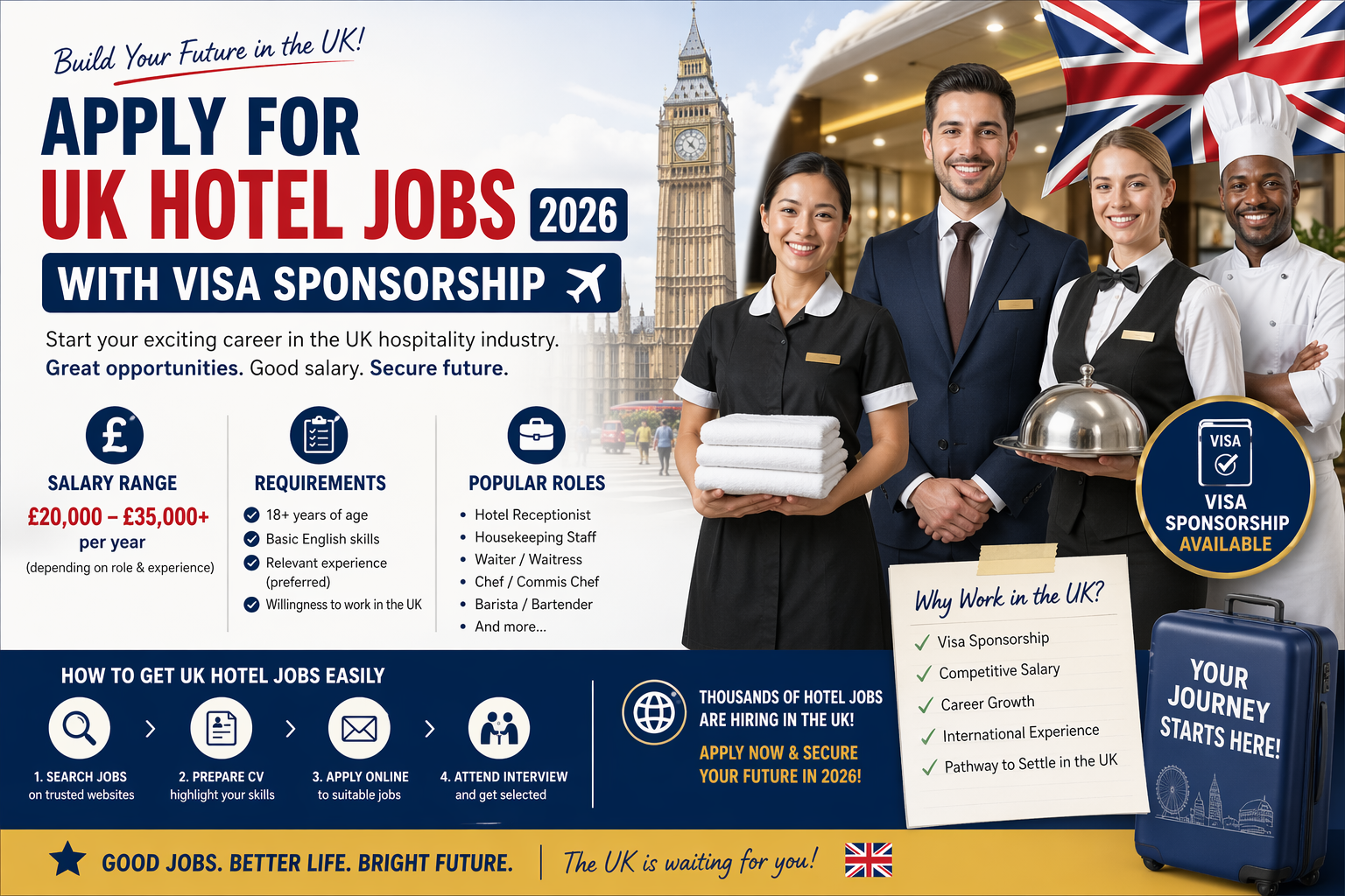 UK Hotel Jobs 2026 – Visa Sponsorship Hospitality Jobs