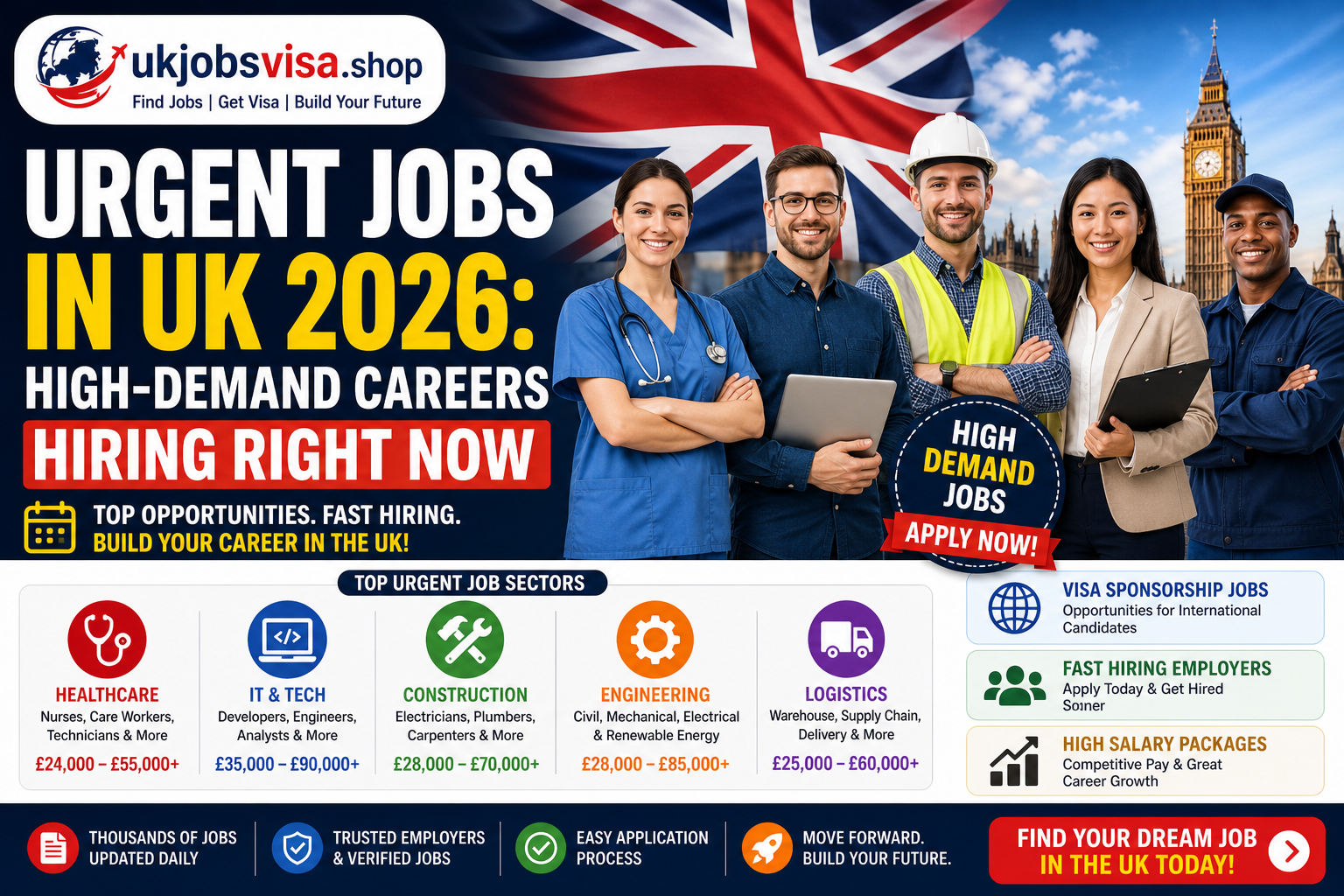 Urgent Jobs in UK 2026 – High-Demand Careers Hiring Now