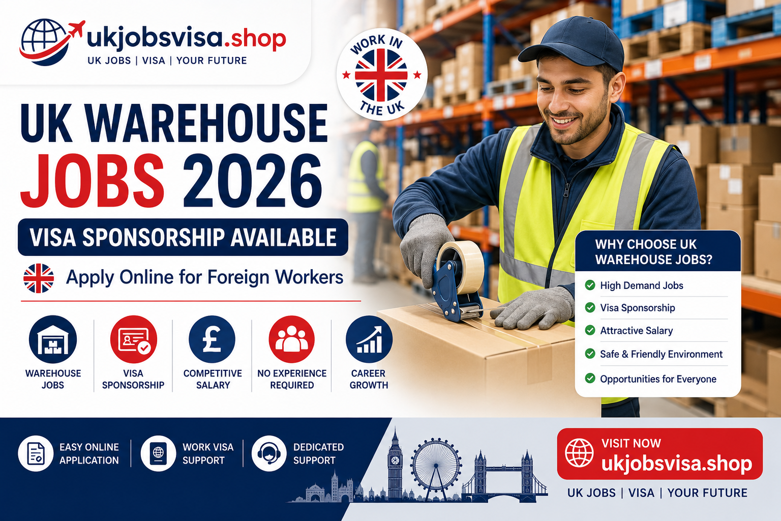UK Warehouse Jobs 2026 – Visa Sponsorship Available