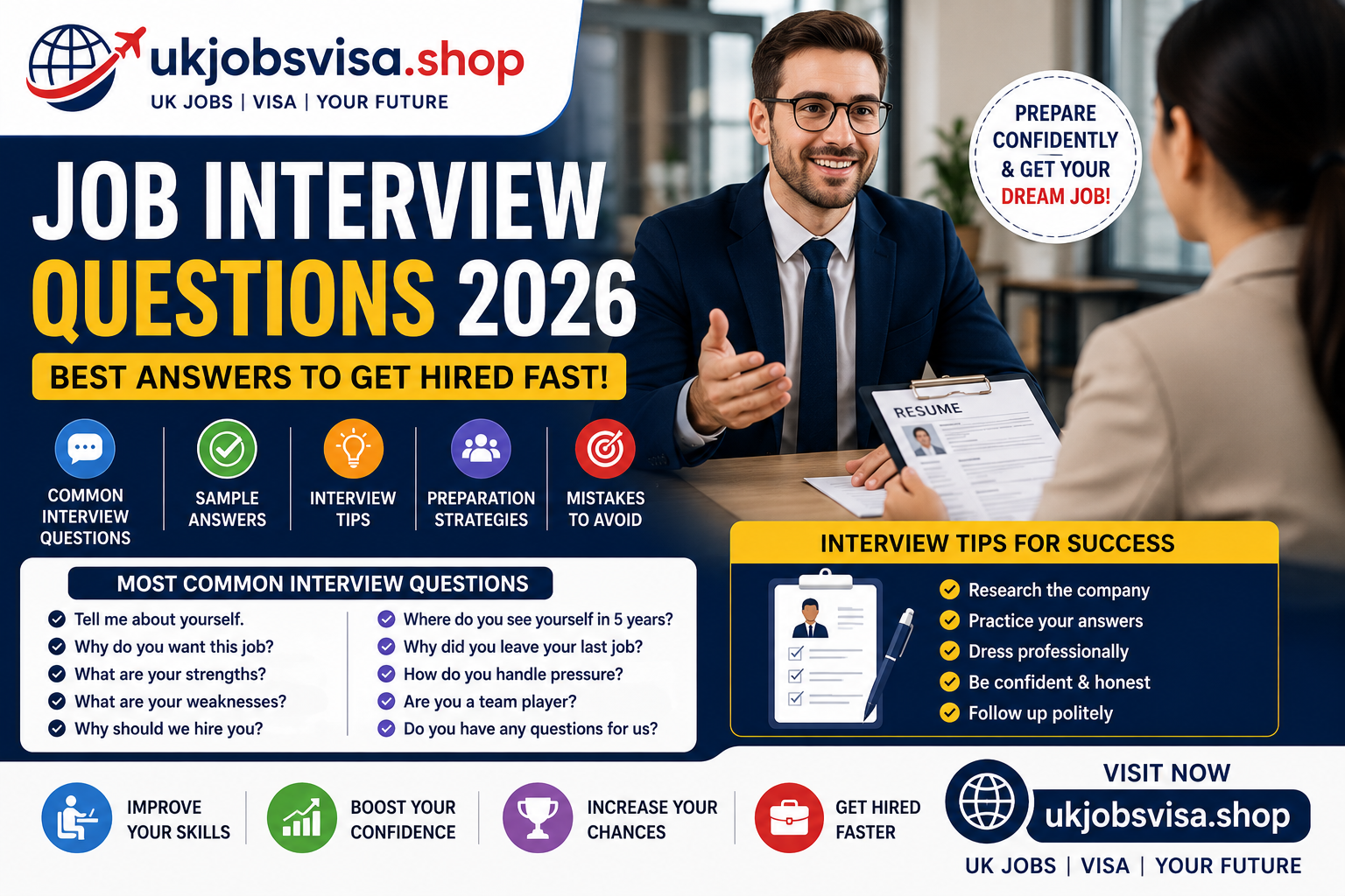 Job Interview Questions 2026 – Best Answers to Get Hired Fast